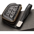 thumbnail image 5 of Vitodeco Genuine Leather Smart Key Fob Remote Case with Leather Key Strap Compatible for Cadillac Escalade 2021- 2025 (6-Button, Black), 5 of 6