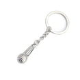 thumbnail image 2 of Microphone Pendant Keyring Creative Metal Keychain Cool Car Keyring Handbag Phone Pendant Creative Gift (Silver), 2 of 8
