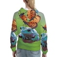 thumbnail image 7 of Sigee Butterfly Landing On Head Dumpy Frog for Women's Pullover Hoodie Sweatshirts Adult Casual Long Sleeve Sweatshirts ,Sizes S-2XL-Medium, 7 of 7
