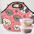 thumbnail image 6 of Herdesigns Cute Dog Neoprene Lunch Bag, Dog Paw Insulated Lunch Box for Women Men Washable Lunch Tote Soft Lunch Container With Zipper for Work Picnic Travel, 6 of 7