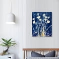 thumbnail image 4 of COMIO Navy Blue Botanical Wall Art Vintage Boho Plant Wall Art for Living Room Decor Royal Blue White Flower Pictures Floral Poster Canvas Prints Artwork Bedroom Home Decoration, 4 of 5