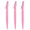 3Pcs Pink, variant on 3/10Pcs Eyebrow Trimmer Blade Shaver Portable Face Razor Eye Brow Epilation Hair Removal Cutters Safety Razor Woman Makeup