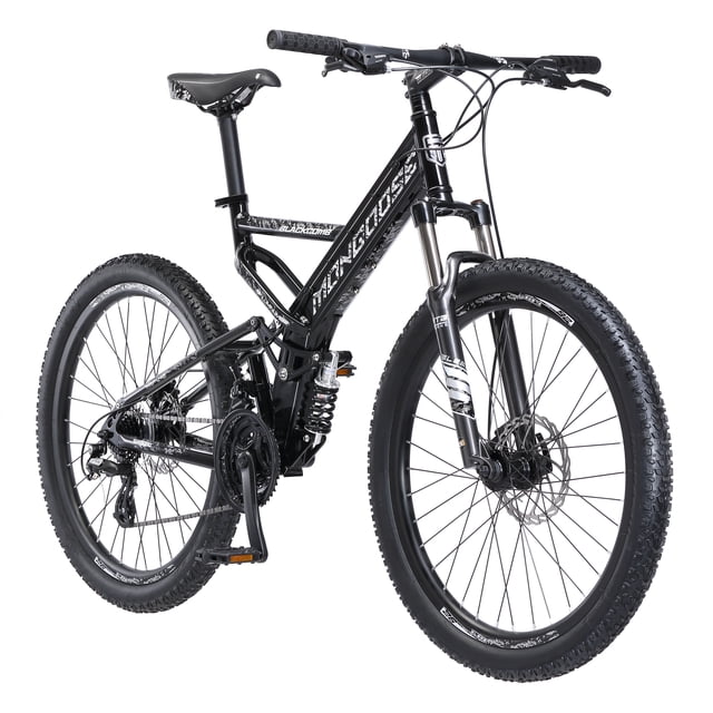 Bicicleta De Montaña Mongoose Blackcomb Para Hombre De 26 Pulgadas, Color Negro