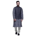 thumbnail image 1 of Atasi Ensemble Kurta Pyjama Indien pour Hommes, Veste Imprimée Classique Décontractée, 1 of 5