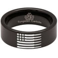 thumbnail image 5 of Bullet American Flag Military Tungsten Carbide Ring, 5 of 9