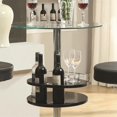 thumbnail image 2 of Coaster Table de Bar en Verre Ronde Contemporaine avec Base en Métal en Clair, 2 of 3