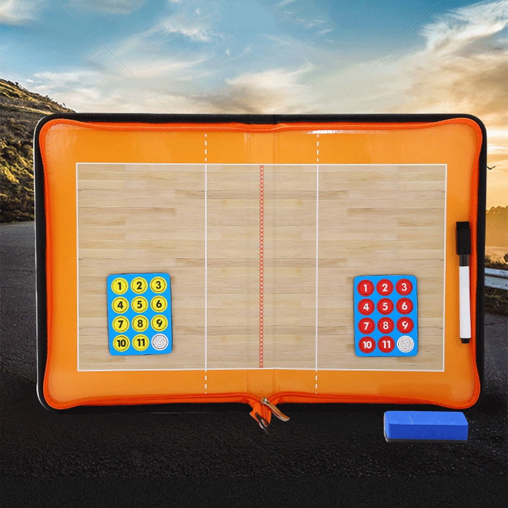 GETAJGHSD 1Set Lightweight Volleyball Coaching Clipboard Multi Section Folding Dry Erase Board