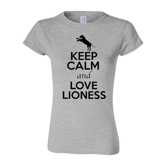 Junior Keep Calm And Love Lioness Big Cat Animal Lover T-Shirt Tee