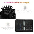 thumbnail image 4 of Byootique Rolling Makeup Train Case Patented Design Pedicure Nail Salon Nail Foldable Trolley Cosmetic Organizer Black with Stool, 4 of 9