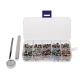 thumbnail image 2 of AMLESO 200Pcs Rhinestone Rivets Decorative Studs Studs Rivets With Tool For Leather DIY, 2 of 8