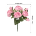 thumbnail image 3 of Jierger Artificial Peony Silk Flowers Peony Artificial Wedding Bouquetss Artificial Floral Rose Silk Hand Tied Bouquet Spring for Valentine's Day Decor Wedding Home Indoor Outdoor, 3 of 8