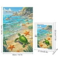 thumbnail image 2 of 1000 Piece Wooden Puzzle – Turtle Beach Scene with Inspirational Quote – Calming Jigsaw for Mental Wellness and Beautiful Coastal Decor, 2 of 8