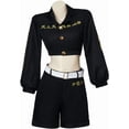 thumbnail image 2 of Women’s Manjiro Sano Mikey Outfit Dress Top with Short Pants Suit Ensemble, 2 of 8