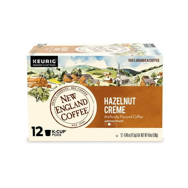 New England Coffee Hazelnut Creme Coffee Kcup Pods, 12 Count Walmart