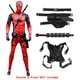 thumbnail image 2 of Disfraz de superhéroe Deadpool, mono de cosplay de Halloween para niños, máscara de personaje de película de fantasía, medias con espada y bolsa, conjunto festivo, 2 of 5