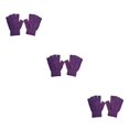 thumbnail image 1 of Guardurnaity 1 par de guantes sin dedos Estilo simple Cubierta de medio dedo Accesorio de ropa Calentador de manos con color sólido para exteriores Violeta 3Conjunto, 1 of 6