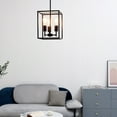 thumbnail image 4 of Globe Electric 3 Light Industrial Black Globe Chandeliers, 4 of 4