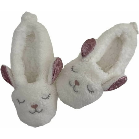 

Shoes 18 Womens Cozy&Warm Animal Slipper Socks with Grippers-House Socks 0038 Bunny White 11