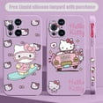 thumbnail image 2 of wangyu Sanrio Cute Hello Kitty Phone Case For OPPO Find X2 X3 X5 Pro Lite Neo Reno 2 Z 5 6 7 8 10 Lite Pro Liquid Left Rope Shell Cover, 2 of 7