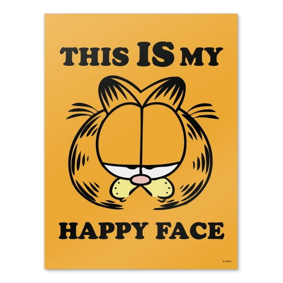 Garfield This IS My Happy Face Wall Art Picture Paper Poster Décor Home Decoration