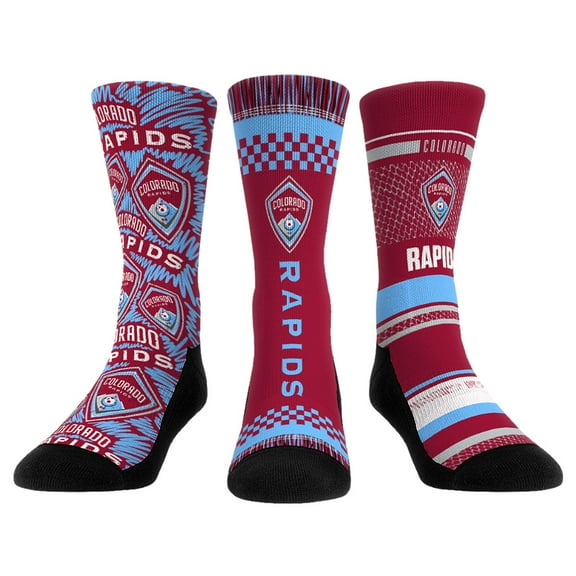 Youth Rock Em Socks Colorado Rapids Three-Pack Crew Socks Set