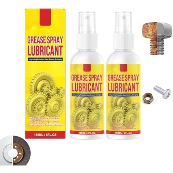 Anti-Rust Lubricant Spray & Rust Remover - Rust Remover Spray for Metal, 180ml Rust Removal Lubricant, Multi-Purpose Lubricant Rust Remover Spray, for Vehicles, Tools, Chains