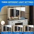 thumbnail image 5 of Dextrus Fusion Vanity Ensemble with Expansive Light-Controlled Mirror, Drawers and Adjustable Shelving, 5 of 10