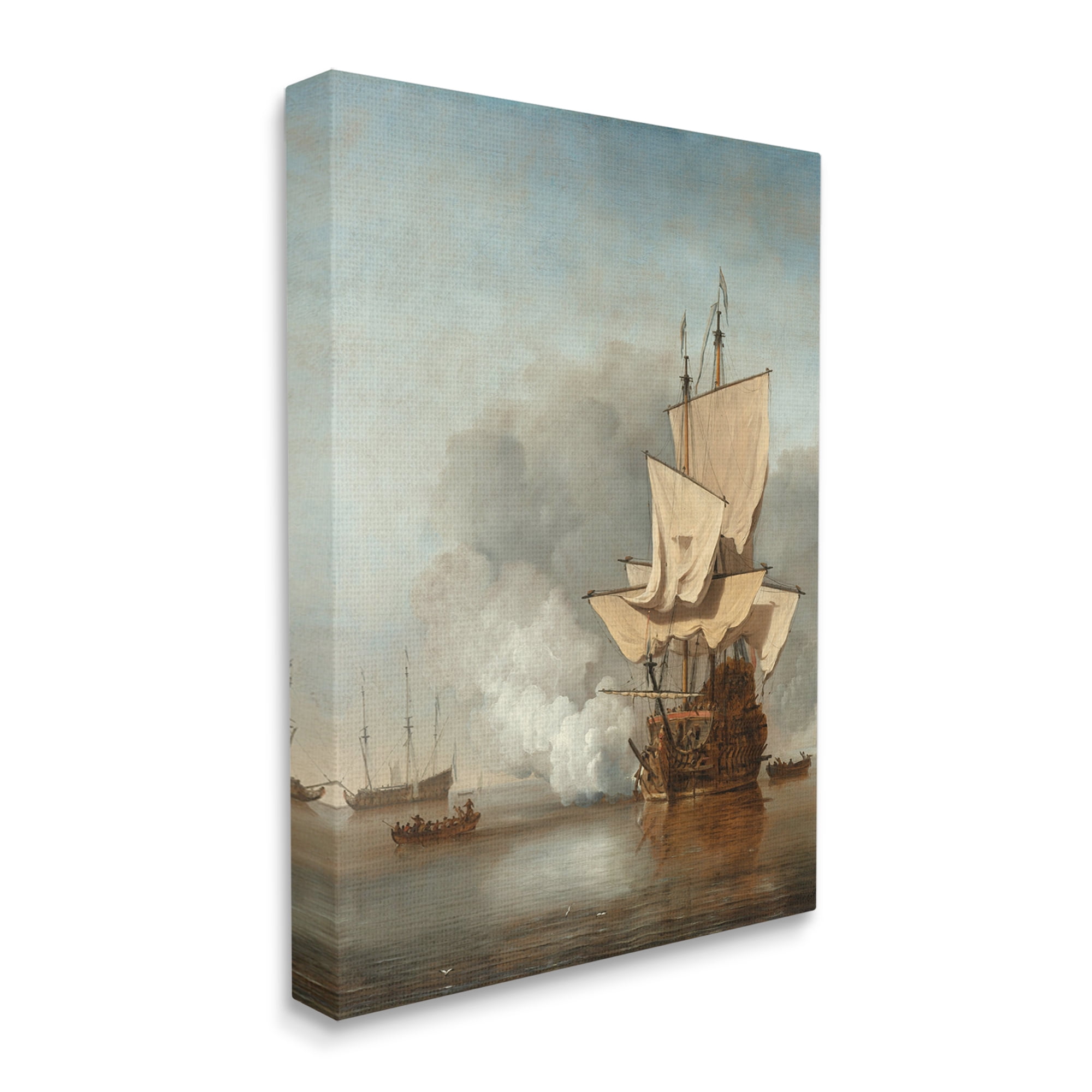 Stupell Industries The Canon Willem van de Velde Classic Painting Painting Gallery Wrapped Canvas Print Wall Art, Design by one1000paintings