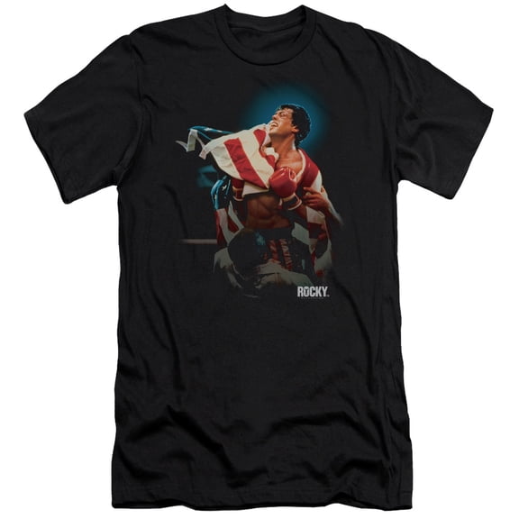 Rocky Victory Premium Adult Slim Fit 30/1 T-Shirt Black
