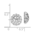 thumbnail image 2 of 14k White Gold Shared Prong Round Diamond Halo Stud 10mm Earring Jacket 0.72 Ct., 2 of 2