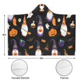 thumbnail image 3 of Wearable Blanket,Halloween Gnome Pattern Hooded Wearable Sherpa Blanket for Adults & Teens,Winter Poncho Shawl Wrap Cape Thick Warm,60"x80", 3 of 5