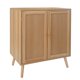 thumbnail image 1 of Yeshouse Gabinete de Buffet con almacenamiento, gabinete de almacenamiento de entrada con puertas decoradas con ratán y estantes ajustables, 1 of 8