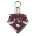 thumbnail image 2 of Collar de Ceniza Conmemorativa en Cristal Morado - Esposa, 2 of 8