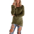 thumbnail image 1 of UKAP Chandail Femme Hiver Chaud Pull-Over Ample Loungewear Vert Armée TG, 1 of 3