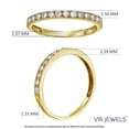 thumbnail image 4 of Vir Jewels 1/4 CTTW Diamond Wedding Band with Milgrain 14K Yellow Gold Prong Set Size 7 Female Adult, 4 of 6