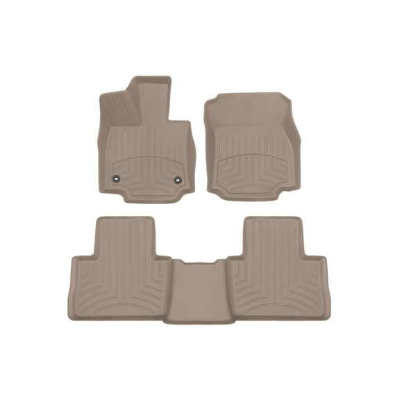 WeatherTech FloorLiner HP Custom Fit Floor Mats compatible with 2019-2025 Toyota RAV4 - 1st & 2nd Row, Tan