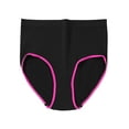 thumbnail image 2 of PiGOGI Women's Plus Size High Waist Briefs - Abdomen & Buttocks Support - Breathable Seamless Underwear (XL-4XL) Hot Pink, 2 of 3