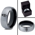 thumbnail image 4 of Gamer Birthday Gift Tungsten Mens Black Rings Wedding Groomsmen Gifts Groomsman Grief Mom, 4 of 7