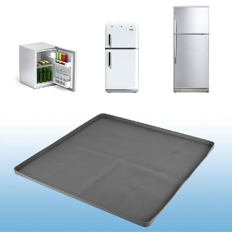 Washable Silicone Small Fridge Mats 23.62x23.62in with Protective and Nonslip Design Heat Resistant Silicone Pad for Home