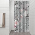 thumbnail image 2 of Pioneer Flower Floral Print Pattern Shower Curtain 36"x72" ,Bathroom Decorative Shower Curtains Set with 12 Hooks,Modern Waterproof Washable Shower Curtain, 2 of 6