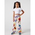 thumbnail image 5 of 7-8Y Girls Colored Flared Pants Digital Print Trousers Slim-Fit Wide Leg Flare for Spring Summer Autumn, 5 of 6