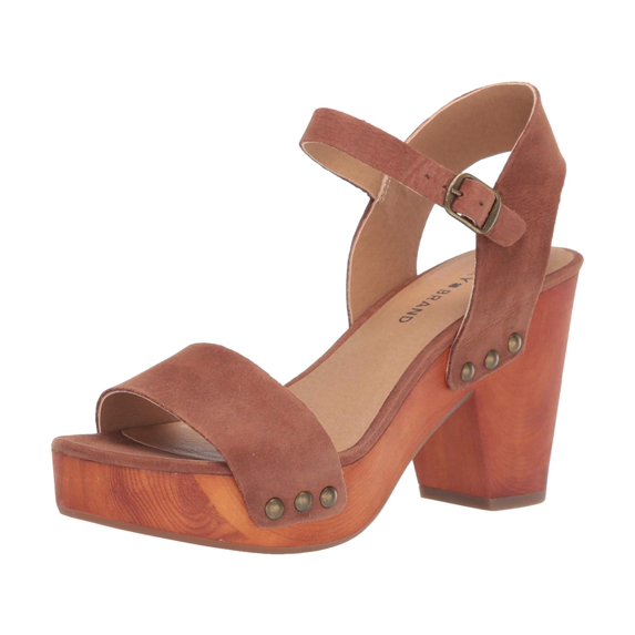 Lucky Brand Women's Shoes LK-TRISA Leather Open Toe Casual Slingback Sandals