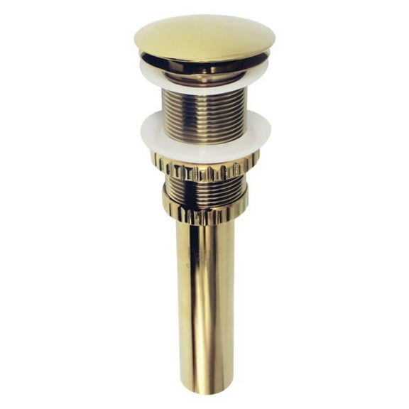 2.63 in. Coronel Push Pop-Up Bathroom Sink Drain without Overflow, Polished Brass