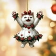 thumbnail image 3 of HomeKingdee Cat Decor,Cute Cat Christmas Tree Hanging Ornaments,Acrylic Flower Cats Christmas Tree Decorations Pendants for Backpacks Car Rearview,Funny Gifts, 3 of 3