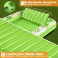 thumbnail image 5 of Inflatable Tanning Pool Lounger Float for Adults, 70" x 46" Large Suntan Tub Pool Floats Sun Tan Tub Ice Bath Tub Tanning Bed Blow up Pool Raft Lounge Floatie, L-Blue, 5 of 7