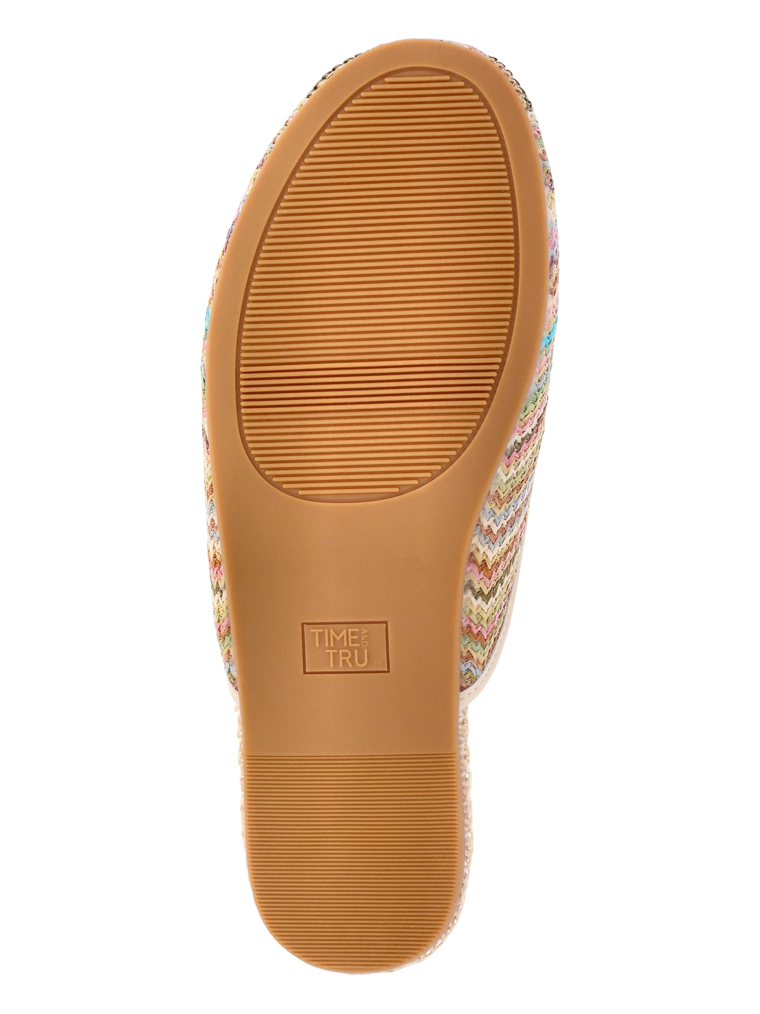 Time and Tru Women's Whipstitch Raffia Mules