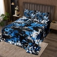 thumbnail image 2 of Erosebridal Tank Print Coverlet Set Queen, Military Bedding Set, Navy Blue 3 Pieces, 2 of 5