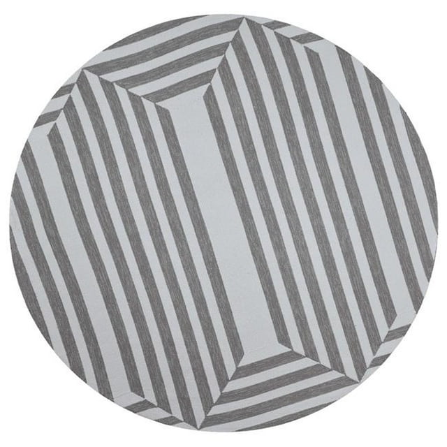 HomeRoots 354103 7 ft. Round UV-Treated Polypropylene Oatmeal Area Rug