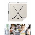 thumbnail image 4 of Beige Cloth Napkins Set of 6 Reusable Dinner Napkins, Simple Gradient Ice Hockey Funny Sport Game Art Cocktail Napkin Washable Table Napkins for Wedding/Holiday Party/Baby Shower 20"x20", 4 of 7