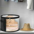 thumbnail image 4 of Mesh Hat Organizer for Storage and Travel, Stackable Hanging Hat Holder with Handles, Breathable Oxford Cloth Cap Organizer for Closet Shelf Door Mount, 4 of 6